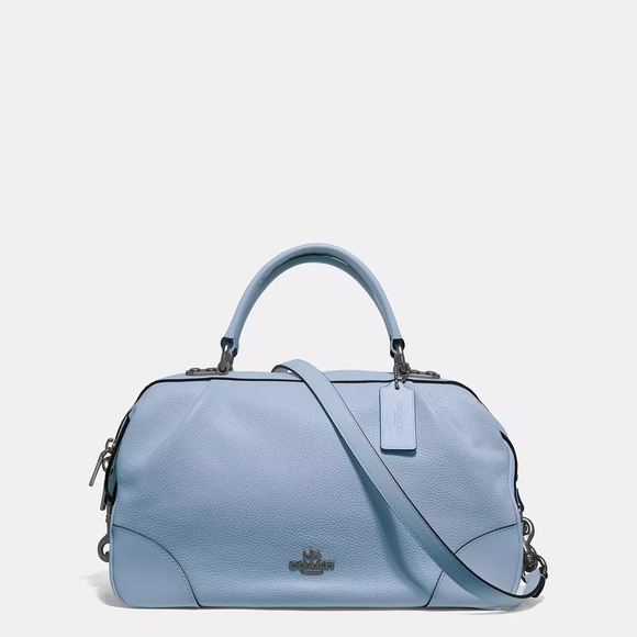Coach Sky Blue Leather Satchel